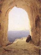 Karl Blechen Monks at the Gulf of Naples (mk09) oil painting picture wholesale